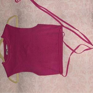 Zara Pink Sleeveless Women's Top